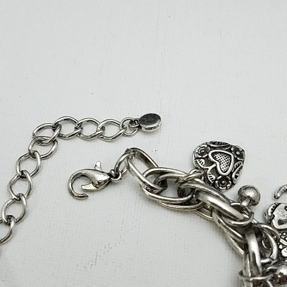 Elephants & Hearts Silver Tone 14" Link Bracelet - Picture 3 of 3